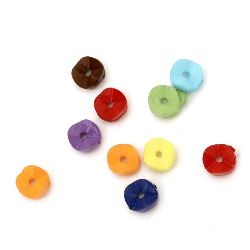Solid Color Acrylic Beads 10x6 mm hole 1.5 mm colored -50 grams ~ 210 pieces