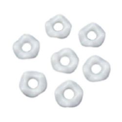 Acrylic circle solid bead for jewelry making  12.5x2.5 mm hole 5 mm white - 50 grams ~ 190 pieces
