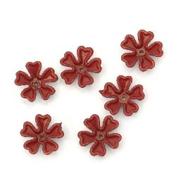Acrylic flower solid bead for jewelry making 14x4 mm hole 1 mm mix - 50 grams ~ 110 pieces