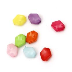 Acrylic figurine solid bead for jewelry making 11x10x5 mm hole 1 mm mix - 50 grams ~ 160 pieces