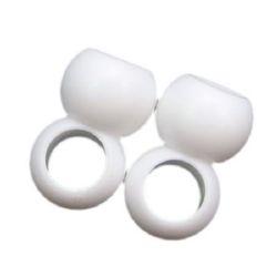 Acrylic cylinder solid bead for jewelry making 12x16 mm hole 9 mm white - 50 grams