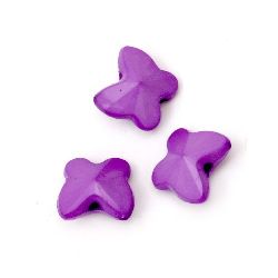 Margele solida fluture 10x6 mm gaură 1 mm violet -50 grame ~ 210 bucăți