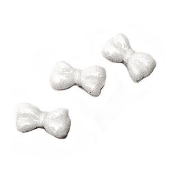 Acrylic Ribbon Bead, 12x8x4 mm, Hole: 1 mm, White -50 grams ~ 160 pieces