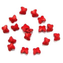Solid Plastic Butterfly Bead for Handmade Accessories, 10x6 mm, Hole: 1 mm, Red -50 grams ± 210 pieces