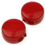 Plastic Round Flat Bead, 8x4 mm, Hole: 2 mm, Red -50 grams ~ 220 pieces