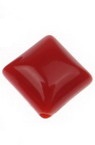 Smooth Plastic Rhombus Bead for Handmade Accessories, 18x9 mm, Hole: 1.5 mm red -50 grams