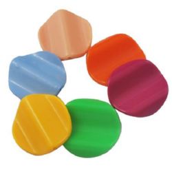 ASSORTED Coin-shaped Acrylic Bead, 26x6 mm, Hole: 2 mm, MIX -50 g ~ 30 pieces