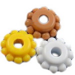 Solid Color Acrylic Beads Round flat 17x9 mm hole 5 mm thick MIX ~ 47 pieces -50 grams