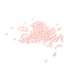 Mărgele dense în formă de bilă, gaură de 4 mm, culoare roz deschis, curcubeu - 20 grame ~700 bucăți