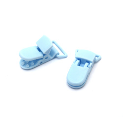 Clemă plastic 42x25x10 mm culoare albastră - 2 bucăți