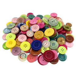 Копче пластмаса за декорация 15-20 мм МИКС цветове -300 грама