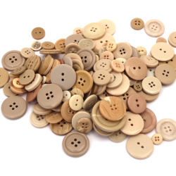 Plastic Buttons for Decoration /  9-30 mm / MIX - 300 grams