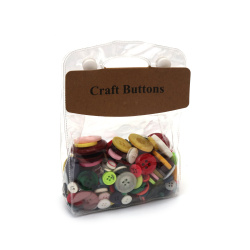 Plastic Buttons 9–30 mm – MIX Colors, 175 g Set for Sewing, Crafting, Scrapbooking & Creative DIY Projects