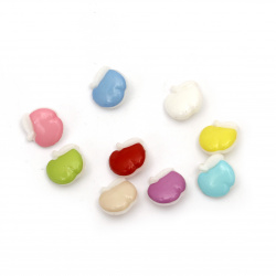 Plastic apple button for sewing 14x14x4 mm hole 4 mm mix - 20 pieces