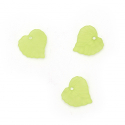 Pendant solid sheet matte 15x15x2 mm hole 1.5 mm color green -20 grams ~ 75 pieces