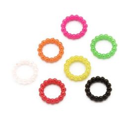 Κύκλος σύνδεσμος απομίμηση μαργαριτάρι 10x2 mm μίξη χρωμάτων -50 τεμάχια