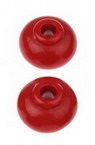 Opaque Plastic Washer Bead, 12x16 mm, Hole: 4 mm, Red -50 grams