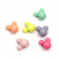 Bead tight mouse 16x16.5x11 mm hole 4 mm MIX -50 grams ± 42 pieces