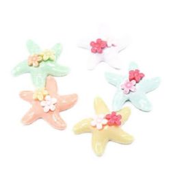 Resin beads star 47 x 50 x 14 mm MIX