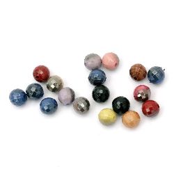 UV plating acrylic coating ball 10 mm hole 1.5 mm faceted mix -20 grams ~ 36 pieces
