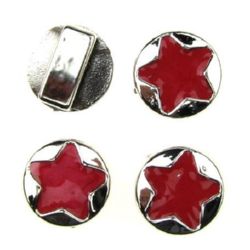 Star CCB 17x2 mm hole 14x4 mm red -5 pieces