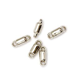 Connecting element CCB 14x5 mm hole 2 mm color silver -50 pieces