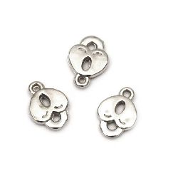 Connecting element CCB 16x12x3 mm hole 1.5 mm color silver -20 pieces