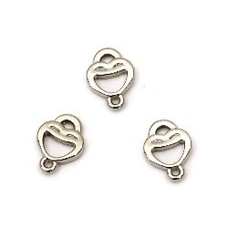 Connecting element CCB 16x12x3 mm hole 1.5 mm color silver -20 pieces