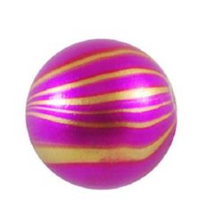 Painted plastic ball 20 mm hole 3 mm painted with dark pink paint -11 pieces ~ 50 grams