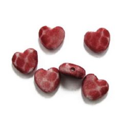 Acrylic beads heart 16 x 15 x 7 mm