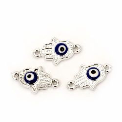 Connecting element CCB arm of Fatima 21x13x4 mm hole 1 mm blue eye -5 pieces