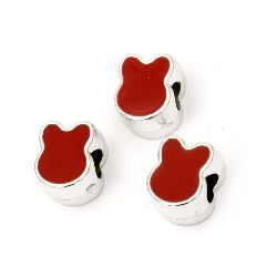 Bead CCB rabbit 13x10x8 mm hole 4.5 mm red - 10 pieces