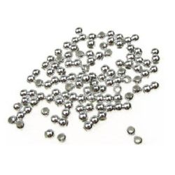 Bead, CCB, Round Shape, 3 mm, 1 mm Hole, White Color - 20 grams (approximately 3,840 pieces)