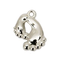 Jewellery charm feet CCB 19х17x4 mm