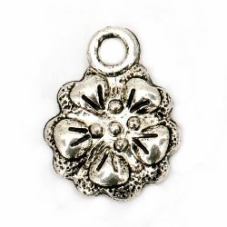 Jewellery charm flower CCB 17х13x3.5  mm