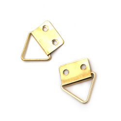 Frame Triangle Ring Hanger,  16x22 mm, Holes: 3 mm - 10 pieces