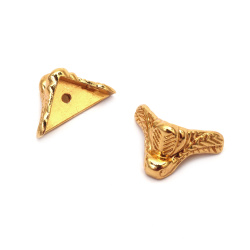 Metal Feet for Jewelry Box, Furniture, etc. / 20x20 mm, Hole: 3 mm, Gold Color - 4 pieces
