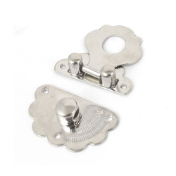 Metal Lock 35x42x10 mm, Holes: 2 mm / Silver Color - 2 pieces