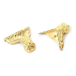 Elegantes Metall-Dekofüße-Set 37x29 mm – 2 mm Loch, goldfarben – 4 Stück für kreative Bastelprojekte