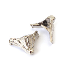 Elegantes Metall-Dekofüße-Set 25x15 mm – 2,5 mm Loch, silberfarben – 4 Stück für kreative Bastelprojekte