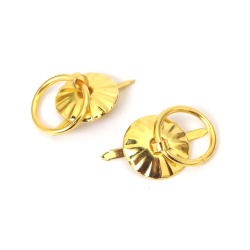 Elegante Metall-Ringgriffe mit Öffnungsstift 20x35 mm – Goldfarben – 2 Stück für kreative Bastelprojekte