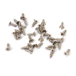 Schlanke Metallschraube 8x5x2,5 mm – Silberfarben – 200 Stück für Basteln und Dekoration