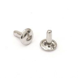 Stoc epuizat. Primeste notificare pe email cand produsul revine in stoc Capsa metalica 7x7 mm, gaură 7x3 mm 2,5 mm culoare argintiu - 50 seturi