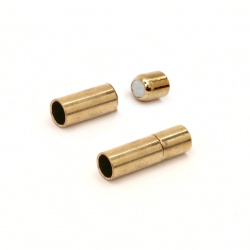DIY Magnetic Clasp Jewellery Making 17x5 mm hole 3.5 mm color gold