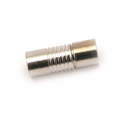 DIY Magnetic Clasp Jewellery Making 21.5x8 mm hole 5.5 mm color silver