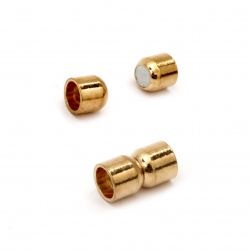 DIY Magnetic Clasp Jewellery Making 14x8 mm hole 5.5 mm color gold