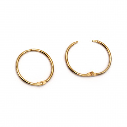 Album Hinged Ring 38x3 mm lock color gold -4 pieces
