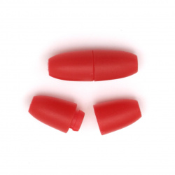 Fermoar din plastic gaură de 24x9 mm 2,5 mm roșu - 5 bucăți