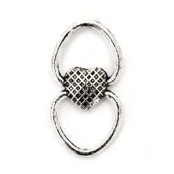 Metal jewellery making connector 24.5 x 13 x 4 mm