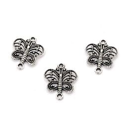 Connecting element metal butterfly 17.5x14x2 mm hole 1.5 mm color old silver -20 pieces